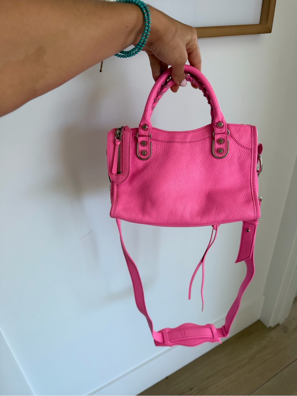 BALENCIAGA Mini City Bag in hot pink - Picture 3 of 6